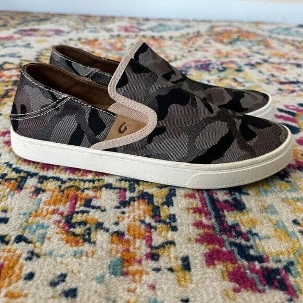 Olukai Womens Pehuea Pa’i Convertible Slip On Sneakers Size 7.5 Pink Camo - Picture 3 of 9